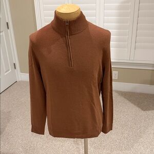 ‼️SOLD‼️ Nordstrom Men's Brown 1/4 Zip-Up, 100% cashmere, like new, medium